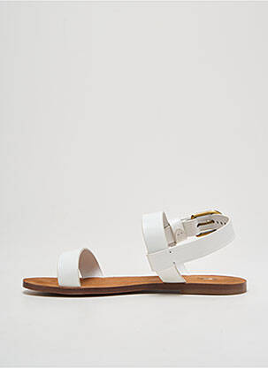 Sandales/nu pieds matière lisse talon plat jusqu'à 3cm blanc RALPH LAUREN femme