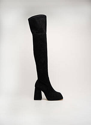 Cuissardes fermeture zippée talon de 7 à 9cm noir ALMA EN PENA femme