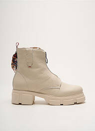 Bottines/boots matière lisse talon de 4 à 6cm beige GOODSTEP femme