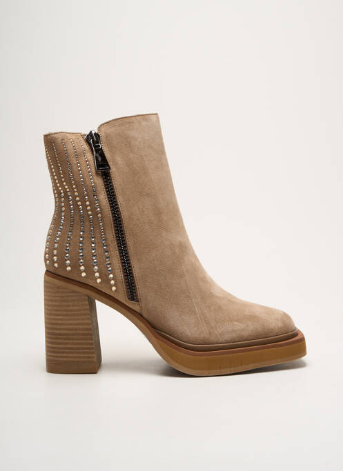 Bottines/Boots beige ALMA EN PENA pour femme