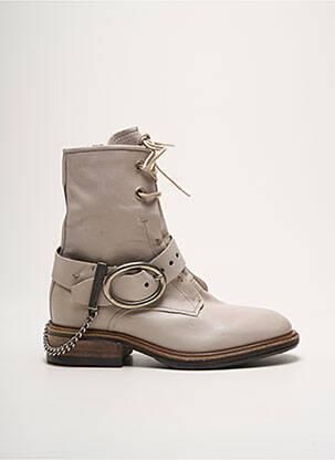 Bottines/boots matière lisse talon plat jusqu'à 3cm beige A.S.98 femme