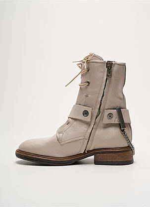 Bottines/boots matière lisse talon plat jusqu'à 3cm beige A.S.98 femme