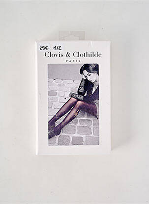 Collants imprimé fantaisie noir CLOVIS & CLOTHILDE femme