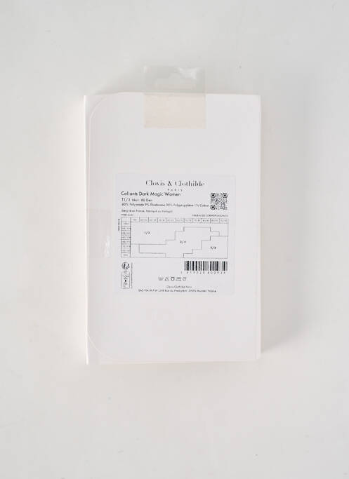 Collants noir CLOVIS & CLOTHILDE pour femme