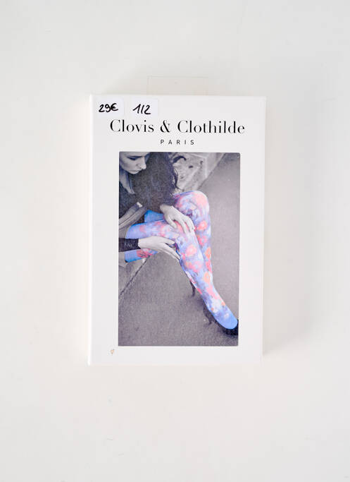Collants bleu CLOVIS & CLOTHILDE pour femme