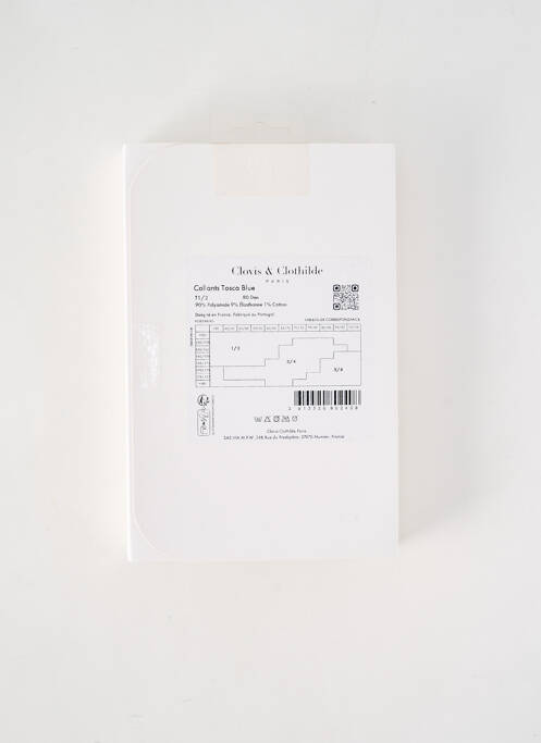 Collants bleu CLOVIS & CLOTHILDE pour femme