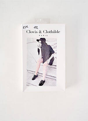 Collants imprimé fantaisie chair CLOVIS & CLOTHILDE femme