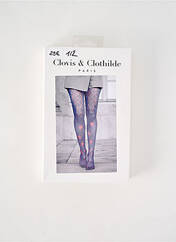 Collants violet CLOVIS & CLOTHILDE pour femme seconde vue