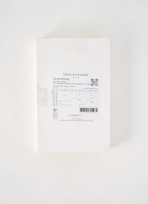 Collants noir CLOVIS & CLOTHILDE pour femme