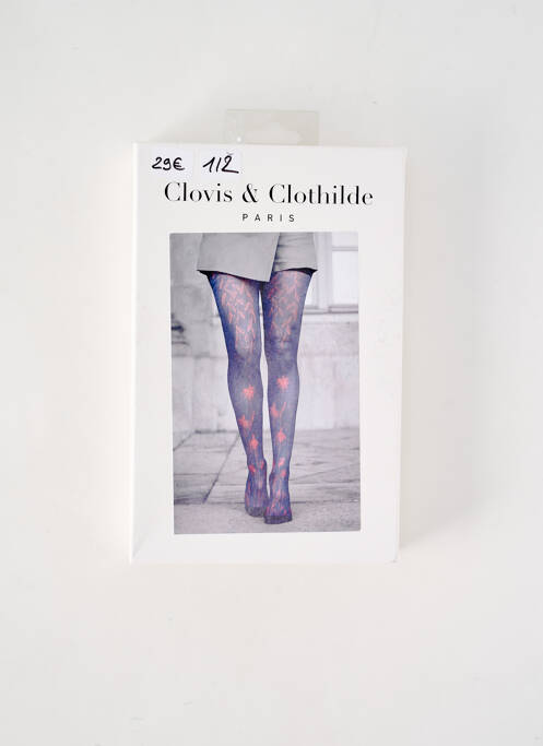 Collants violet CLOVIS & CLOTHILDE pour femme