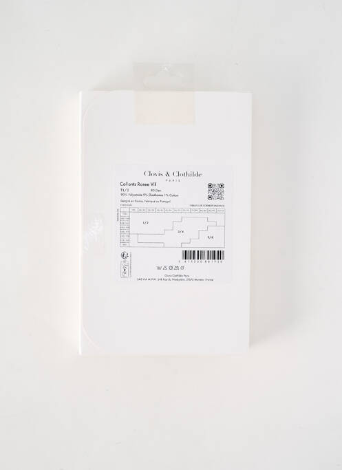 Collants violet CLOVIS & CLOTHILDE pour femme