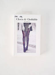 Collants imprimé fantaisie noir CLOVIS & CLOTHILDE femme