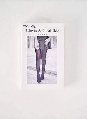Collants imprimé fantaisie noir CLOVIS & CLOTHILDE femme