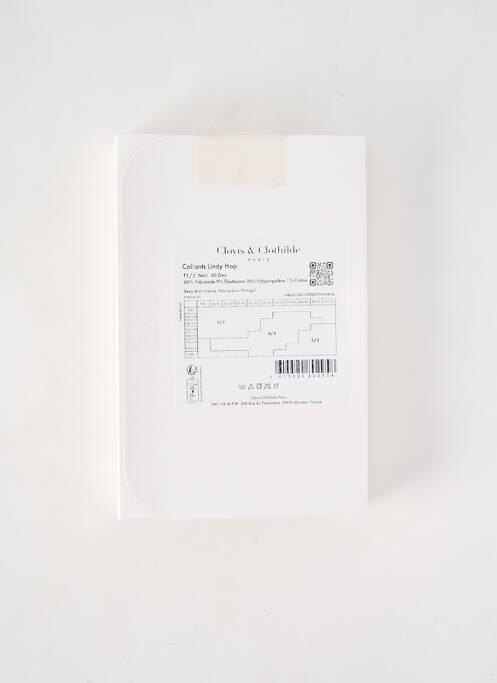 Collants noir CLOVIS & CLOTHILDE pour femme