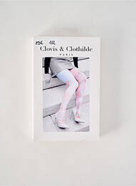 Collants imprimé fantaisie orange CLOVIS & CLOTHILDE femme