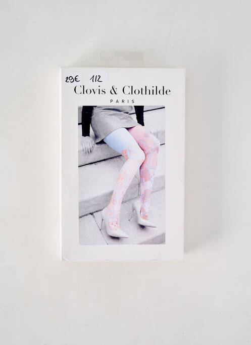 Collants orange CLOVIS & CLOTHILDE pour femme