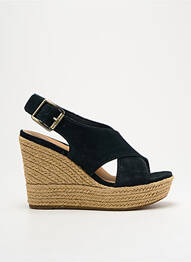 Espadrilles nubuck talon de 7 à 9cm noir UGG femme