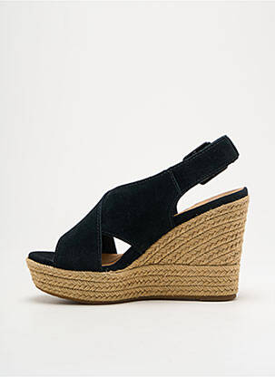 Espadrilles nubuck talon de 7 à 9cm noir UGG femme
