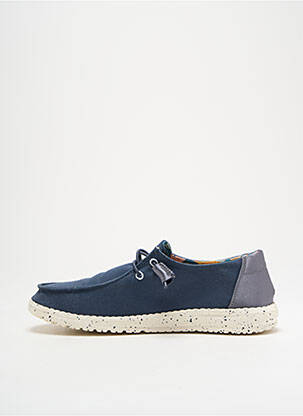 Baskets fermeture elastique talon plat jusqu'à 3cm bleu HEY DUDE femme