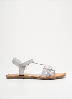 Sandales/nu pieds matière lisse talon plat jusqu'à 3cm gris KICKERS femme
