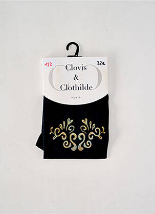 Collants imprimé fantaisie noir CLOVIS & CLOTHILDE femme