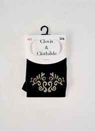Collants imprimé fantaisie noir CLOVIS & CLOTHILDE femme
