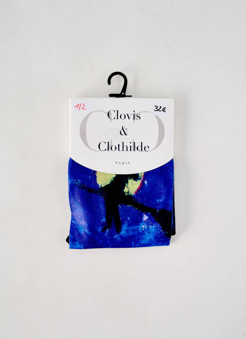 Collants bleu CLOVIS & CLOTHILDE pour femme