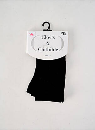 Collants stretch noir CLOVIS & CLOTHILDE femme