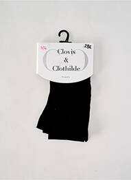 Collants stretch noir CLOVIS & CLOTHILDE femme
