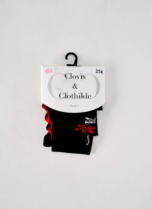 Collants noir CLOVIS & CLOTHILDE pour femme