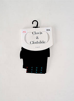 Collants imprimé pois noir CLOVIS & CLOTHILDE femme