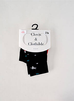 Collants imprimé fantaisie noir CLOVIS & CLOTHILDE femme