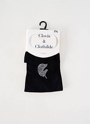 Collants stretch noir CLOVIS & CLOTHILDE femme