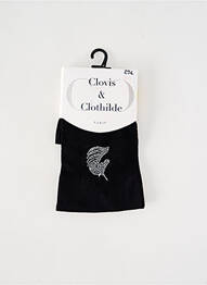 Collants stretch noir CLOVIS & CLOTHILDE femme