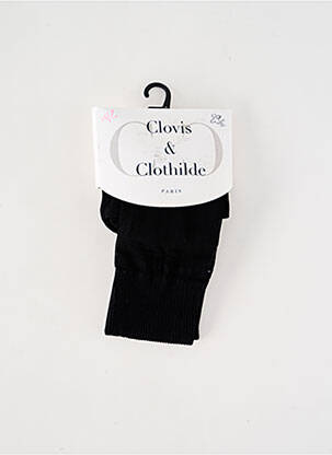 Collants imprimé fantaisie noir CLOVIS & CLOTHILDE femme