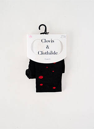 Collants imprimé pois rouge CLOVIS & CLOTHILDE femme