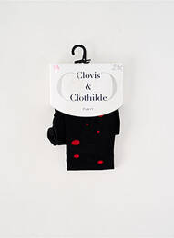 Collants imprimé pois rouge CLOVIS & CLOTHILDE femme
