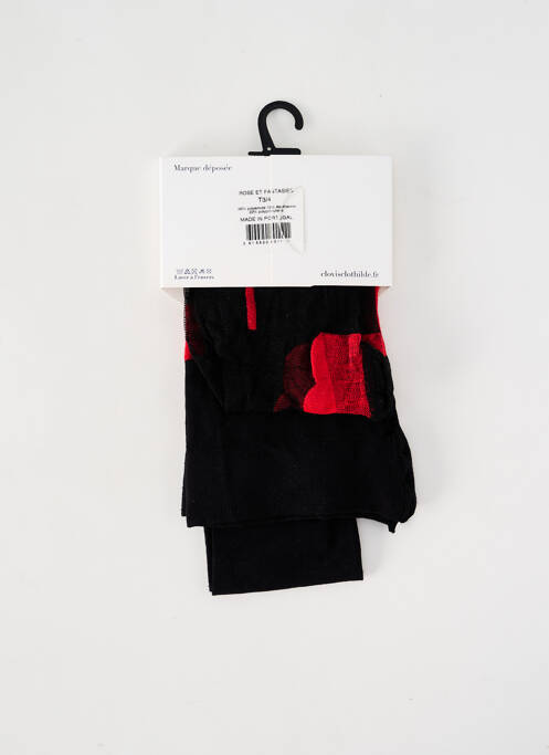 Collants rouge CLOVIS & CLOTHILDE pour femme