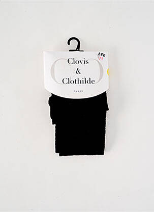 Collants imprimé fantaisie noir CLOVIS & CLOTHILDE femme