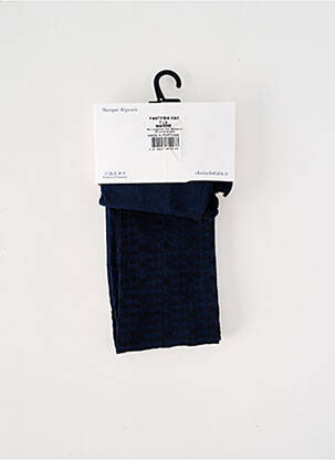 Collants imprimé fantaisie bleu CLOVIS & CLOTHILDE femme