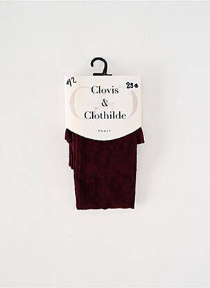 Collants imprimé fantaisie violet CLOVIS & CLOTHILDE femme