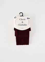 Collants violet CLOVIS & CLOTHILDE pour femme seconde vue