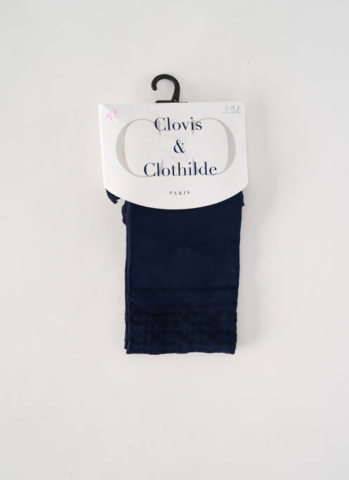 Collants bleu CLOVIS & CLOTHILDE pour femme