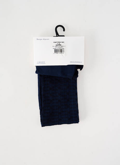 Collants bleu CLOVIS & CLOTHILDE pour femme