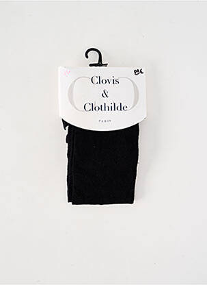 Collants imprimé fantaisie noir CLOVIS & CLOTHILDE femme
