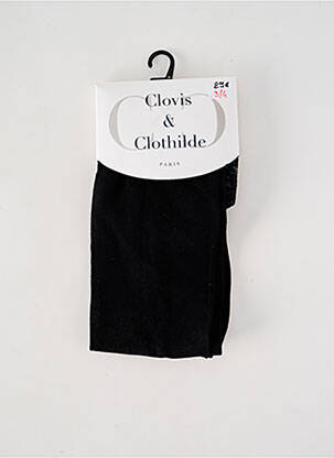 Bas noir CLOVIS & CLOTHILDE pour femme