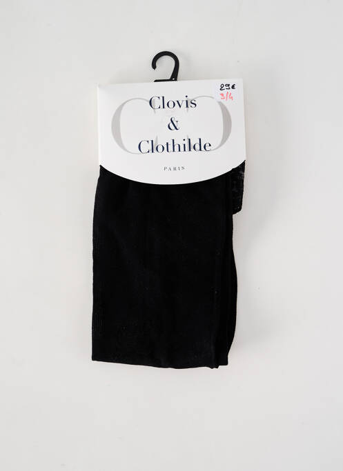 Bas noir CLOVIS & CLOTHILDE pour femme