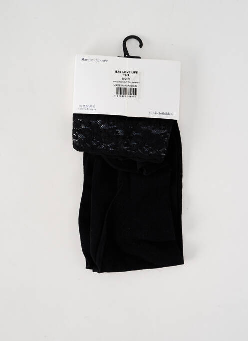Bas noir CLOVIS & CLOTHILDE pour femme