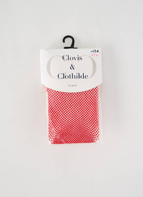 Collants rouge CLOVIS & CLOTHILDE pour femme
