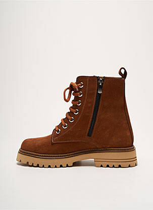 Bottines/boots nubuck talon plat jusqu'à 3cm marron COCO ET ABRICOT femme